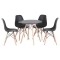 Bộ bàn tròn Eiffel 60 cm 4 ghế Eames